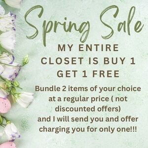 MY ENTIRE CLOSET IS BUY ONE GET ONE FREE FOR A LIMITED TIME!!!!💛😍💛😍💛